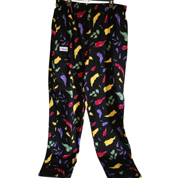 EUV Red Kap Chef's Pants Coloful Pepper Design - Picture 1 of 7